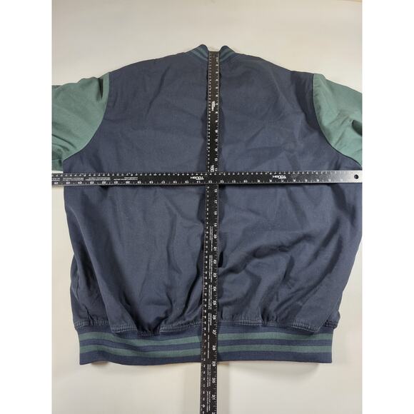 Vintage 90s Dickies Eisenhower Jacket Work Bomber Jacket Grunge Sz XL Green Blue - Picture 2 of 5